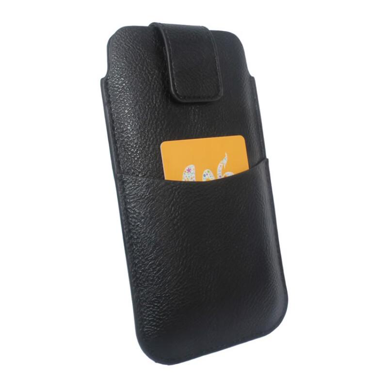 Slim Leather Vertical Phone Belt Pouch