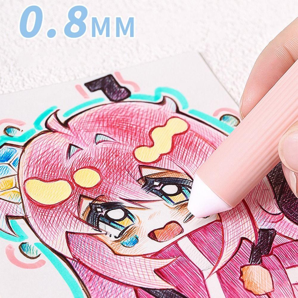 3Pcs/Set Creative Multicolor Ballpoint Pens Multicolored Multicolor Retractable Pen Office Supplies