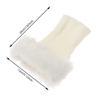 Womens Crochet Knit Fur Trim Leg Warmers Cuffs Toppers Boot Sock Winter Foot Socks