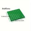10pcs 8x8 Building Blocks Base Plates - Double-Sided Compatible with 41539, Interlocking Thin Bricks for STEM Learning, DIY Projects, Educational Toys