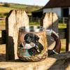 Large Capacity Resin Mug Hunting Scene Drinking Cup with Handle Great For Coffee And Hot Chocolate