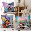 Funny Gabbys Dollhouse Cushion Cover Car Throw Pillow Case For Sofa Car Christmas Gift 40x40cm 45x45cm