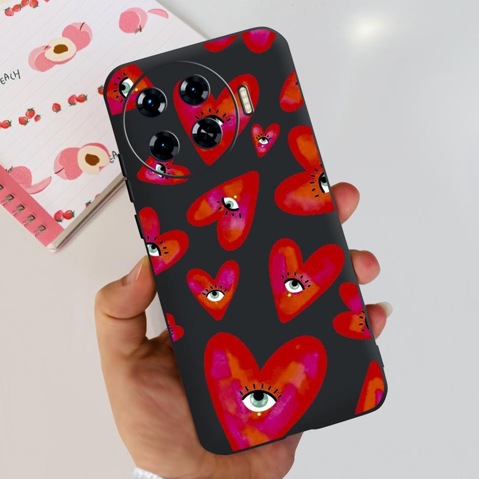 Für Tecno Spark 20 Pro+ KJ7 Hülle 2024 Süßes Herz Dinosaurier Cartoon Stoßfest Weiche Hülle Für Tecno Spark 20 Pro Plus Etui Funda