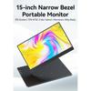 15palcový přenosný monitor FHD1080P IPS herní monitor vestavěné duální reproduktory 170 stupňů široký pozorovací úhel externí