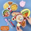 Children Airplane Dinner Plate 304 Stainless Steel Spoon Fruit Salad Plate Reusable Divided Dinner Plates For Kitchen Tableware