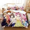 Anime Yami To LOVE Ru Bettwäscheset Bettbezug Bettset Steppdecke Kissenbezug Bettdecke King Queen Größe Jungen Erwachsene Heimtextilien