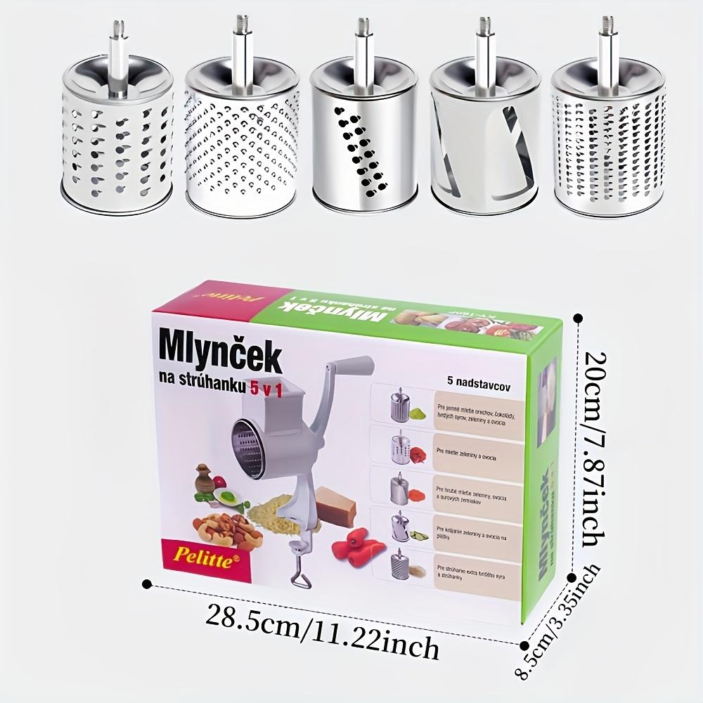 Multifunctional Hand Cranked Peanut Crusher, Nut Grinder, Cheese Shredder, Manual Masher, Suitable for Hard Cheese, Chocolate, Walnuts, Nuts, Etc