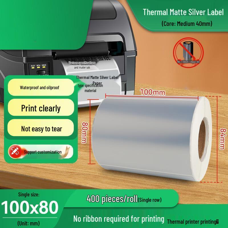 Miling Thermal Matte Silver Label Paper