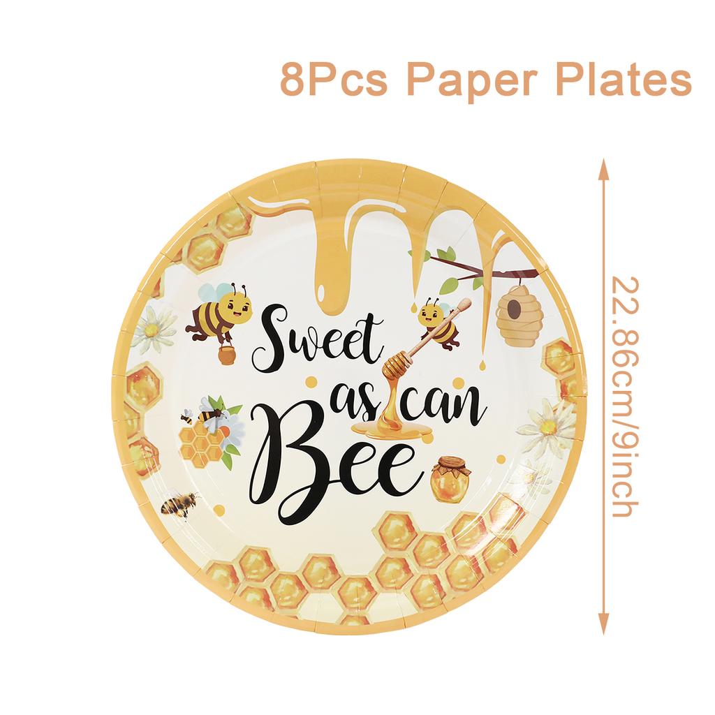 Bee Hive Theme PE Tablecloth Happy Birthday Party Decor Kids Wedding Baby Shower Party Supplies Kitchen Dining Table Cover