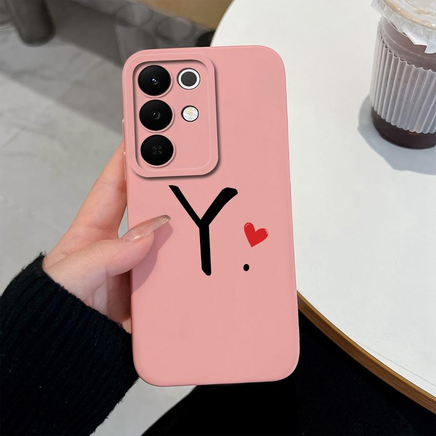 Simple Letter Pattern Phone Case For Oppo Realme C85 Pro C75 C75x C73 C71 C67 C65 C63 C61 C55 C53 C51 C35 Casing Square Matte Silicone Anti Slip Shell