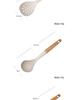 Set di utensili da cucina in silicone: Set di 6 Utensili con Manico in Legno, Resistenti alle Alte Temperature con Supporto, Include Spatola & Mestolo per Zuppa.