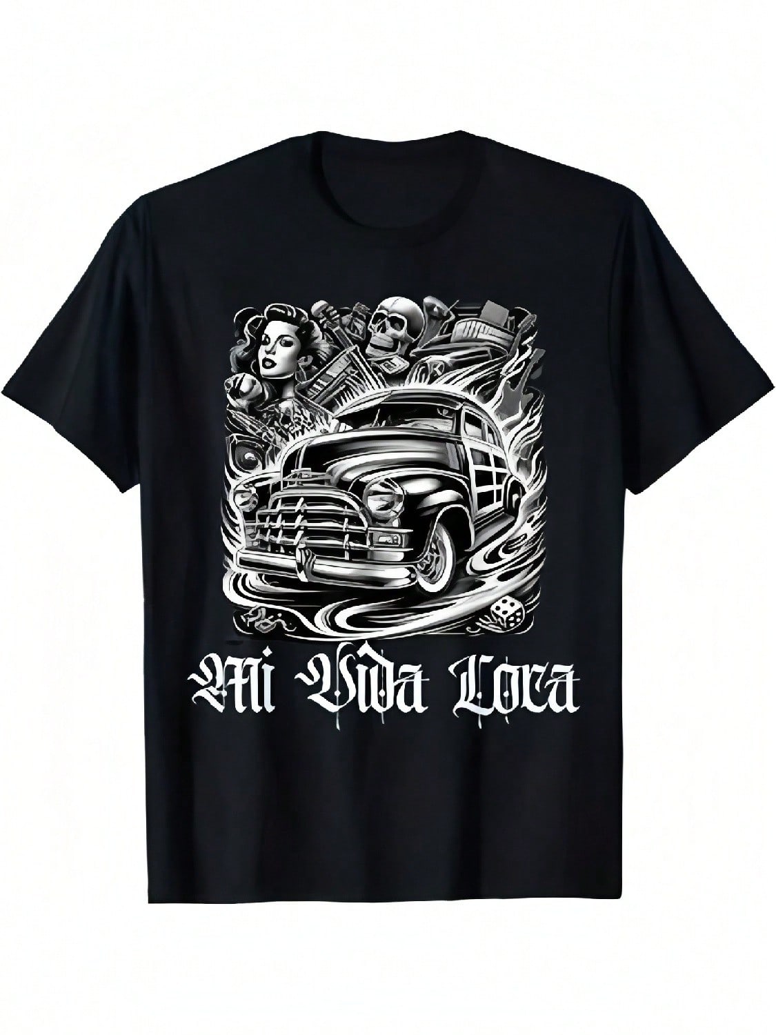 Mexican Lowriders Classic Mi Vida Loca Woody T-Shirt S разноцветный