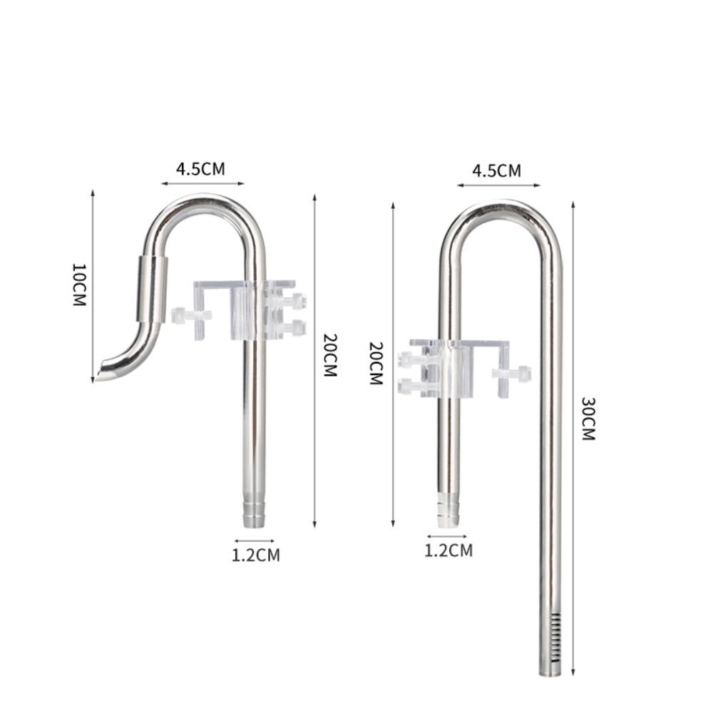 12/16mm Inflow Outflow  Pipe 360 Degree Rotation Stainless Steel Extension Tube  Aquarium