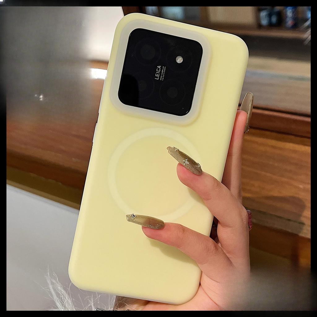 Suitable for Xiaomi 15Ultra Jelly Magnetic Phone Case, Liquid Silicone Redmi K80pro Anti-drop M14 Protective Case