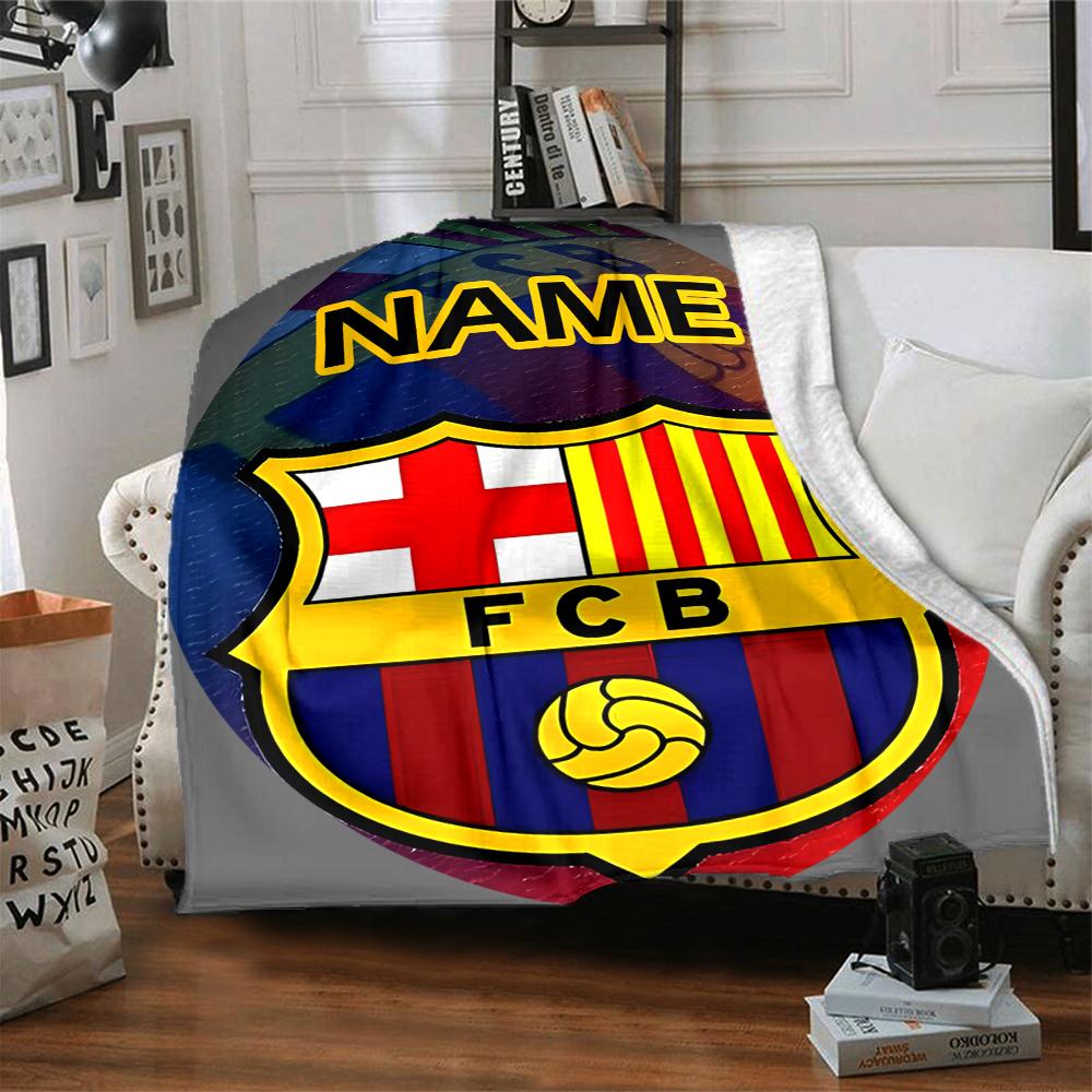 Custom Name Portsmouth FC Crest blanket for Couch & Bed, Plush Cozy Fuzzy Blanket Super Soft & Warm Blankets for Fall and Winter. 0908261