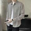 Men's Striped Long-Sleeve Shirt - 2025 Spring/Summer Collection, Trendy and Cool