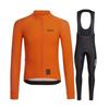 Mens Long Sleeve Cycling Jersey Set Outdoor Road Mountain Bike Riding Apparel Triathlon Sportswear