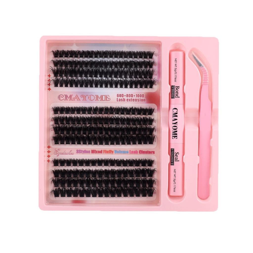 216 Clusters Of Dense Curled D-Curl Single Clusters Of False Eyelashes 10-16Mmdiy Segmented Grafting Of Natural Hair
