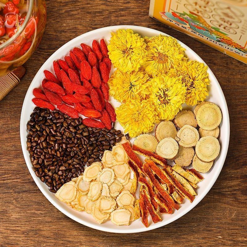 Ginseng Chrysanthemum Goji Tea Blend with Cassia Herbal Bags for Wellness