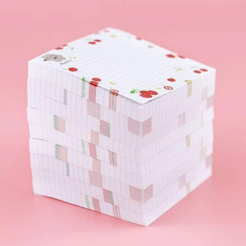 4 Pack Cute Sticky Notes Kawaii Sticky Notes Memo Pad 3.1x3.1 Inches Self-Stick Note Pads Colorful Fruit Sticky Note Pads for Girls DIY Office Home