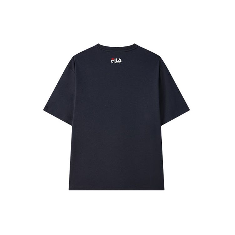 Fila Printed Loose Short Sleeve T-Shirt Men Tops Legendary-Blue F11M128163F-NV