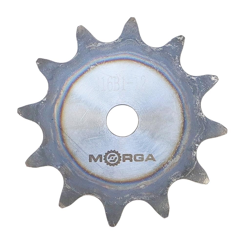 Hardened Chain Sprocket with Flange, Hub 16B-1 (R1 1) Z-12 Outer Diameter - 108.7 MORGA