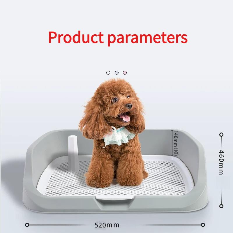 Middle Large Dogs Fenced Toilet Splash Proof Leak Proof Dog Urinal Pet Cleaning Toilet Basin Large Size Pet Litter Box Training Toilet 52*46*14cm