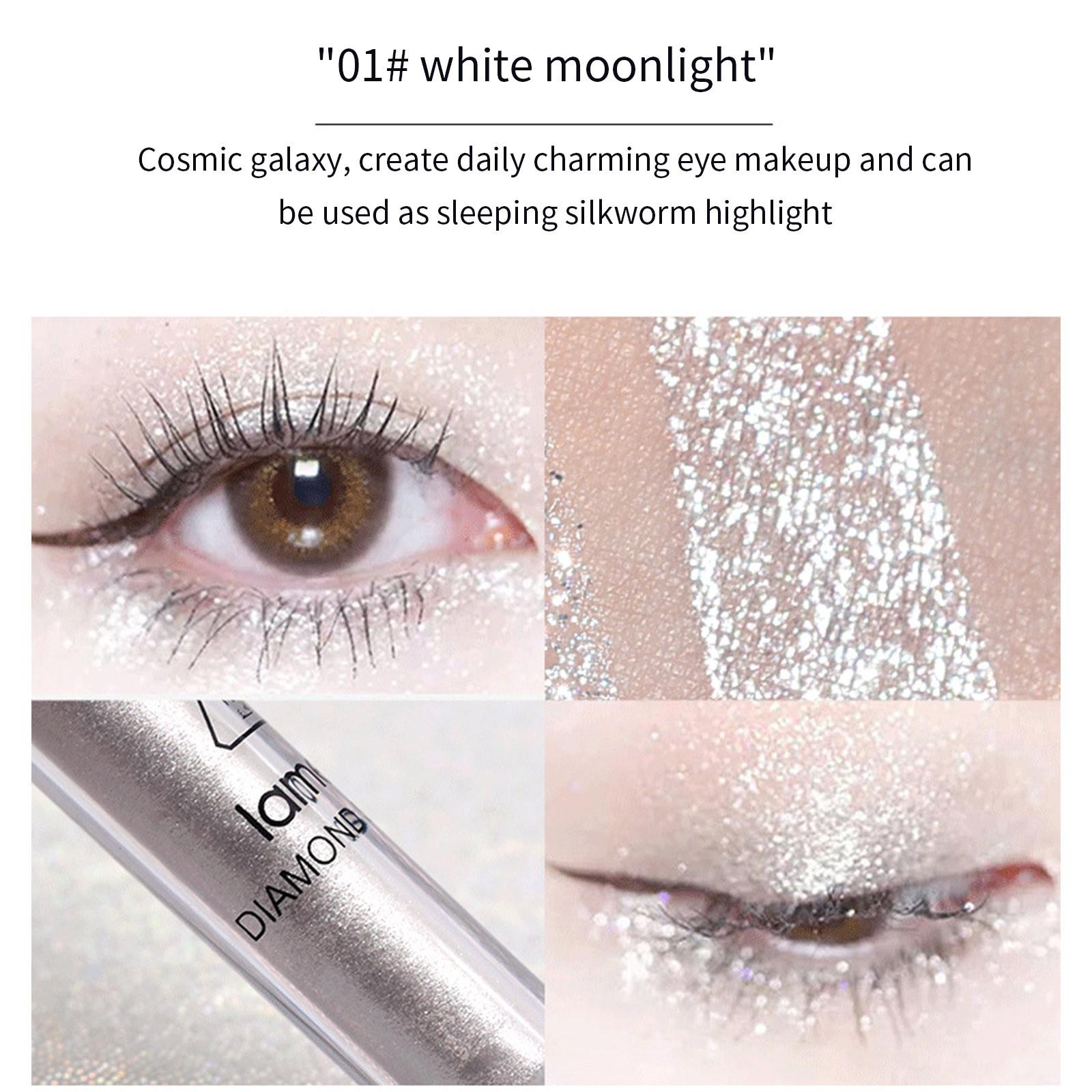 

LAMEIL A Liquid Eyeshadow Glitter Sequins Lying Silkworm Pearlescent Brightening Monochrome High Gloss Liquid Eyeshadow Makeup 10ml