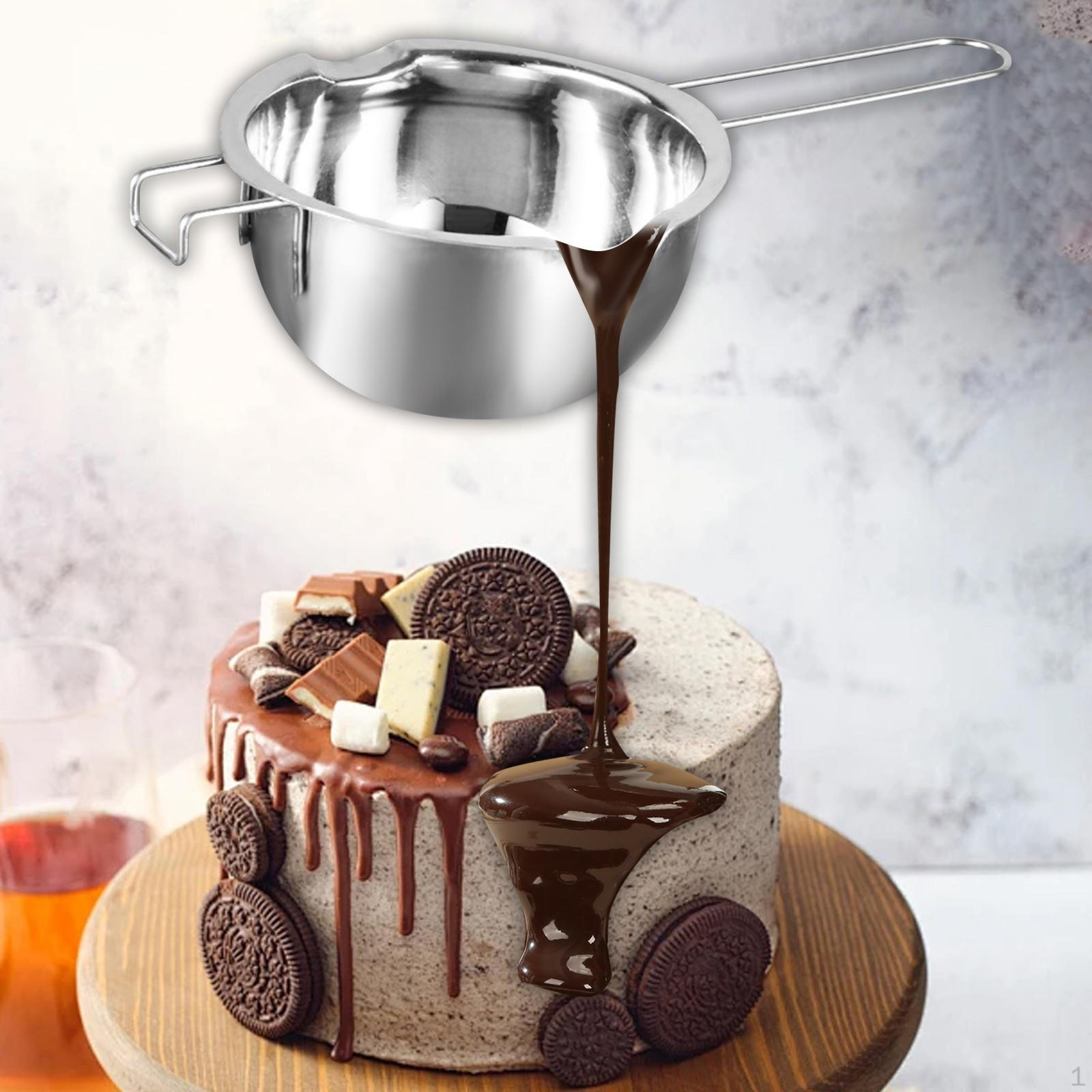 Котелок для плавления с 2 носиками, легко моется, практичный, конфетный шоколад 600ml