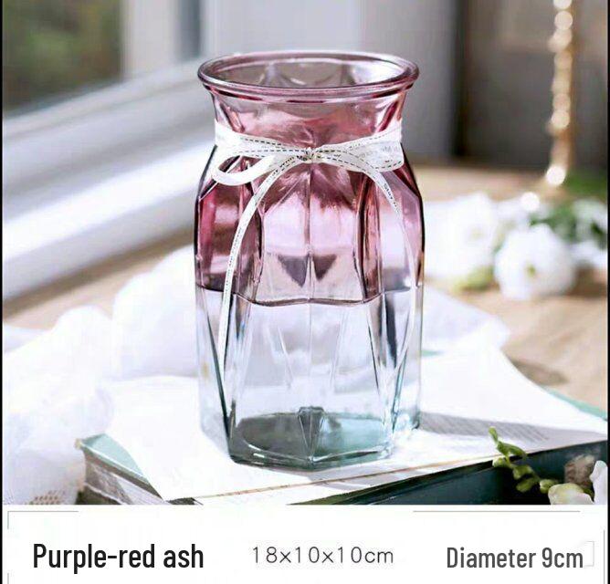 Modern European Glass Vase for Fresh or Dried Flowers - Hydroponic Desktop Ornament