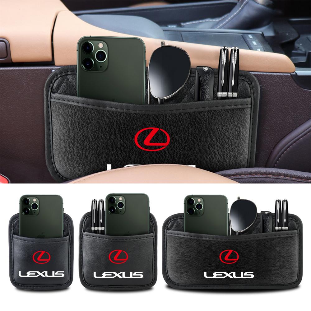 SDPE3 Car Storage Box Phone Pocket Back Seat Organizer Hanging Bag Accessories For Lexus LS LC IS350 ES300h ES300 IS250 IS220d NX350h