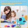 Smart Blue Children's Drawing Robot: Educational Enlightenment Toy with Pen Holder & Card Slot