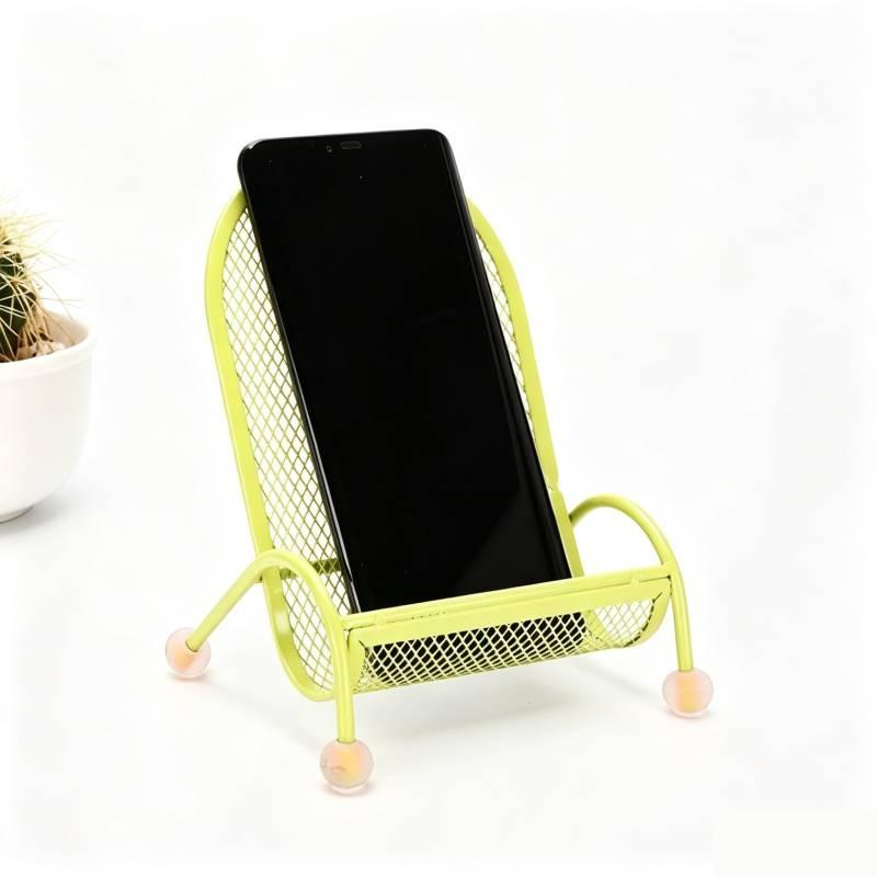 Wrought Iron Phone Stand Heavy Duty Stable Base Ergonomic Design Universal Holder for Bed Desk All Smart Phones