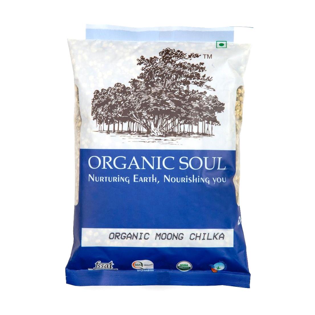 

Зеленый Маш (Мун Чилка) (500 г), Organic Moong Chilka, Organic Soul