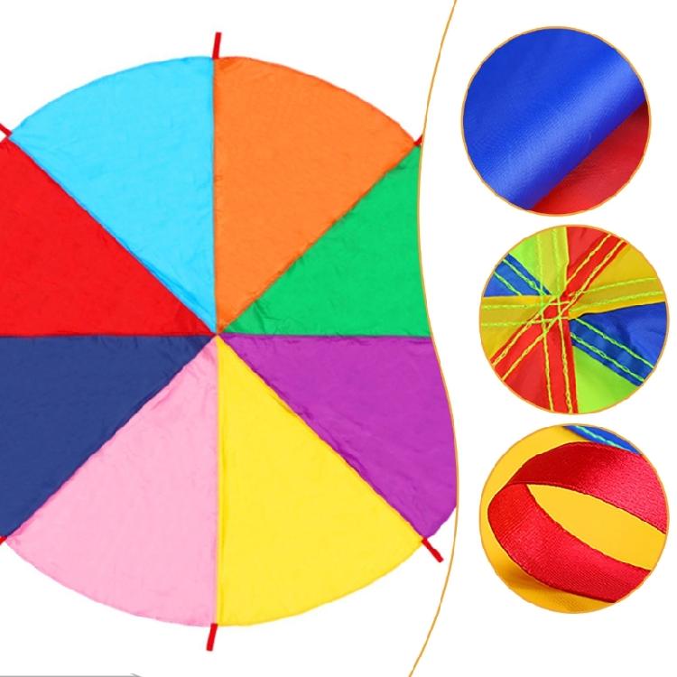 Rainbow Umbrella for Adults Kids Sports Toy Kids Parachute Outdoor Play Equipment Parachute Props Rainbow Parachute Toy