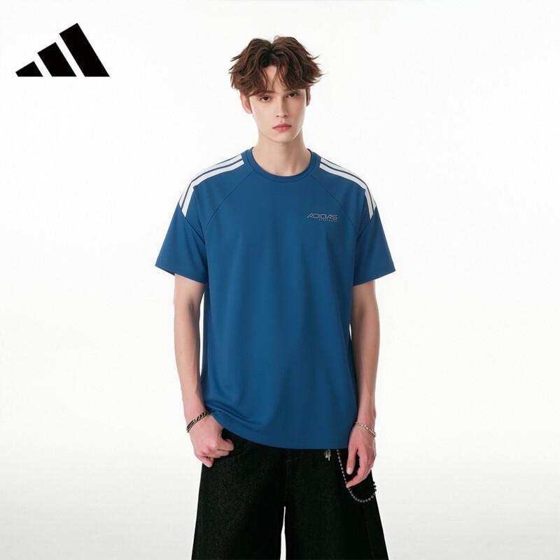 Мужская футболка Adidas с коротким рукавом и технологией Quick-Dry S синий