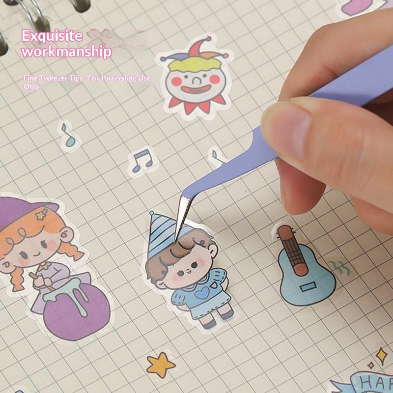 Macaron Color Precision Craft Tweezers With Soft Grip And Firm Clamp For Journaling Scrapbooking Diy Projects
