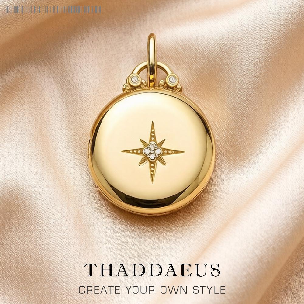 

Pendant Round Medaillon With Star Locket New 925 Silver Jewelry Europe Accessorie Gift For Woman Men срібний