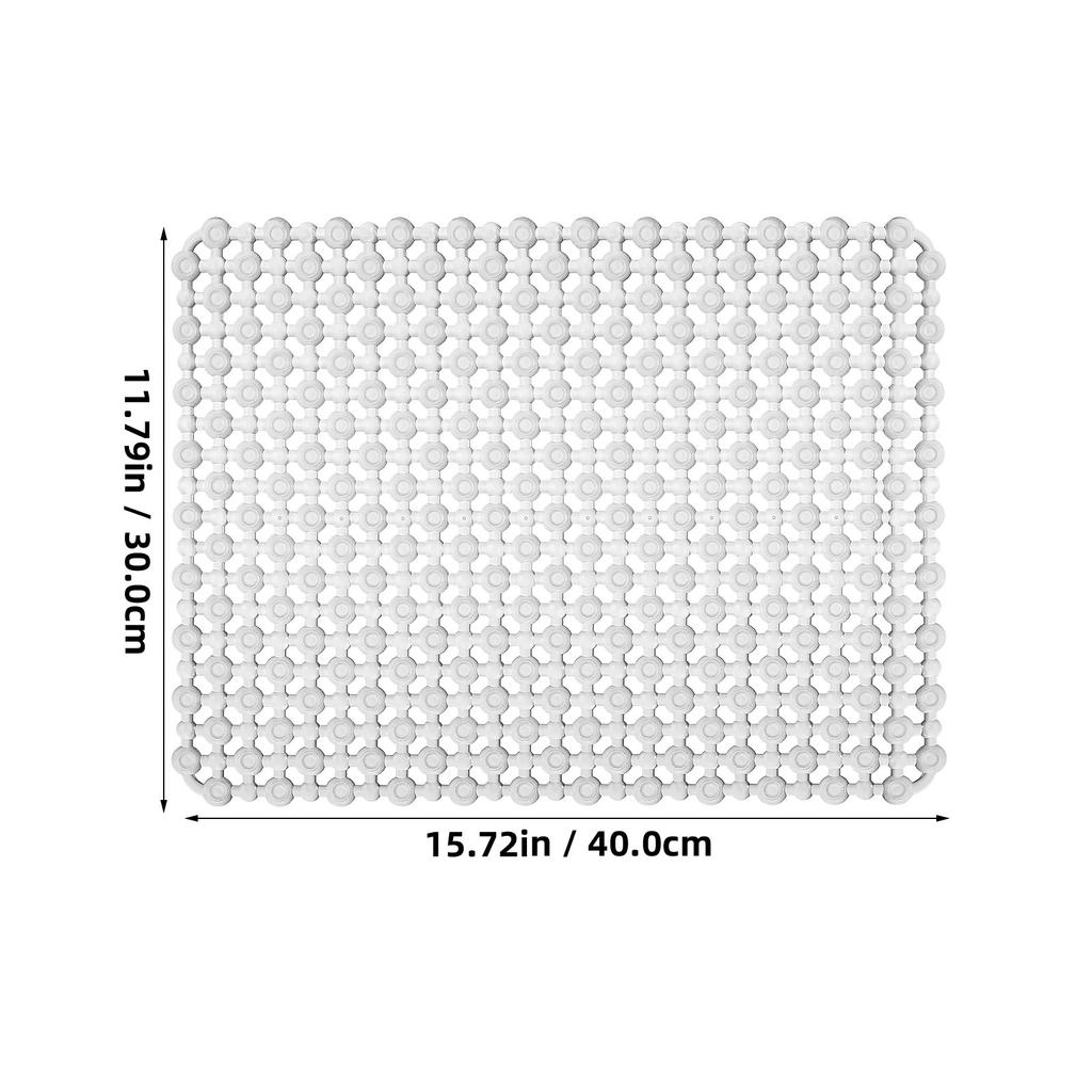 Kitchen Sink Mat Dish Drying Mat Rectangular Sink Protector 15.75 x 11.81 inch Non-Slip Rectangular Dishwashing Draining Pad
