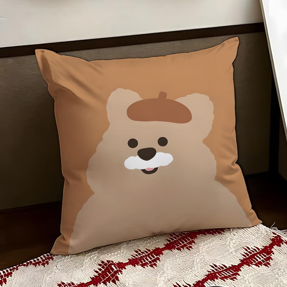 Anime QQuokka Cushion Cover Reversible Soft Durable Pillow Cover Home Car MultiScene Use for Daily Comfort