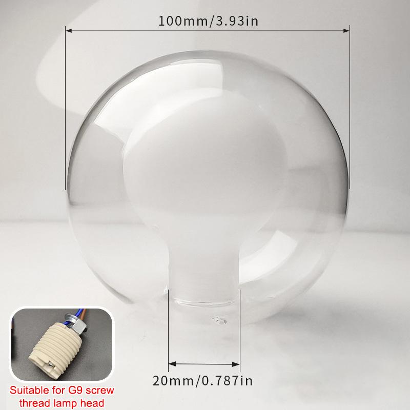 

Шар в шаре G9 Глобус Стеклянный плафон Замена Прозрачный Белый D80мм D100мм D120мм Отверстие для патрона Абажур G9 Крышка 100mm