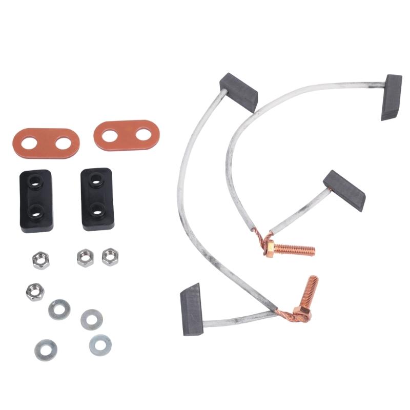 Electric Golf Cart Motor Brush Replacement Kit 1017946 for ClubCar 3.2 36V 48V, 2 Brush Assemblies with Threaded Terminal Leads & Install Hardware for