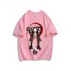 Popular Anime Demon Slayer Print 100% Pure Cotton Short Sleeved Summer Men's Outdoor Casual Fashion Comfortable Streetwear