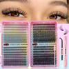False Eyelash Extension Set Single Cluster 590 Clusters 30 + 40 + 50 + 60 + 80 + 100D Eyelashes