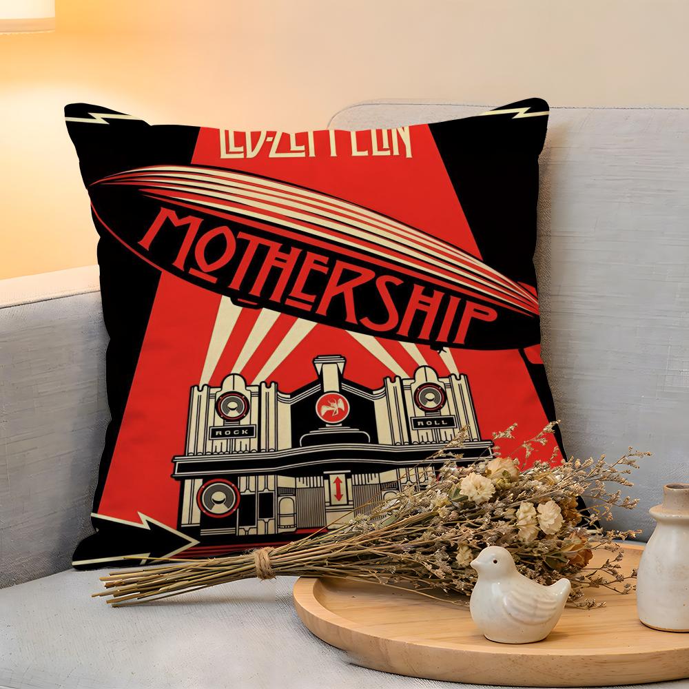 Cushion Cover Linen SkinFriendly Soft Decorative Case For Sofa Home Decor Rock Band LLed Zeppelin Pillow cover