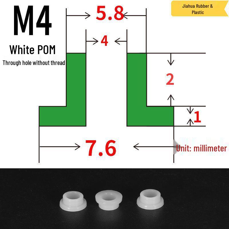 T-förmige Nylon-Dichtungsscheibe M3-M35 Gewinde Isolierabstandshalter