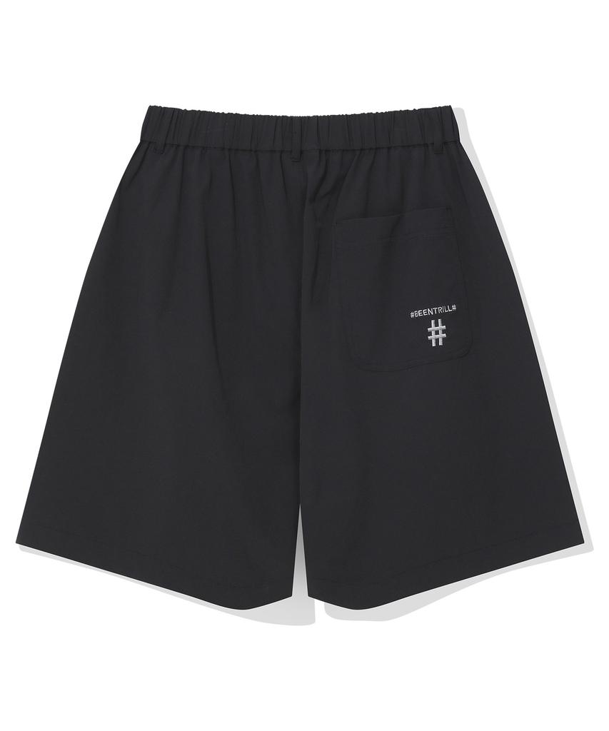 BEENTRILL Woven Tech Fatigue Shorts (Black)