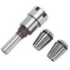 3Pcs Collet Chuck Milling Cutter (6.5mm+13mm) + Extension Rod 12 Shank CNC Lathe Tool
