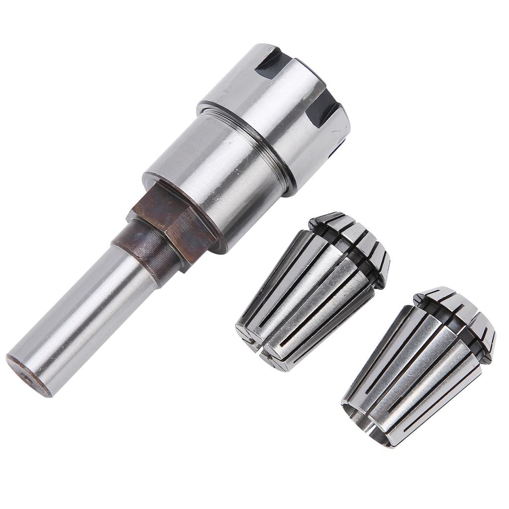 3Pcs Collet Chuck Milling Cutter (6.5mm+13mm) + Extension Rod 12 Shank CNC Lathe Tool