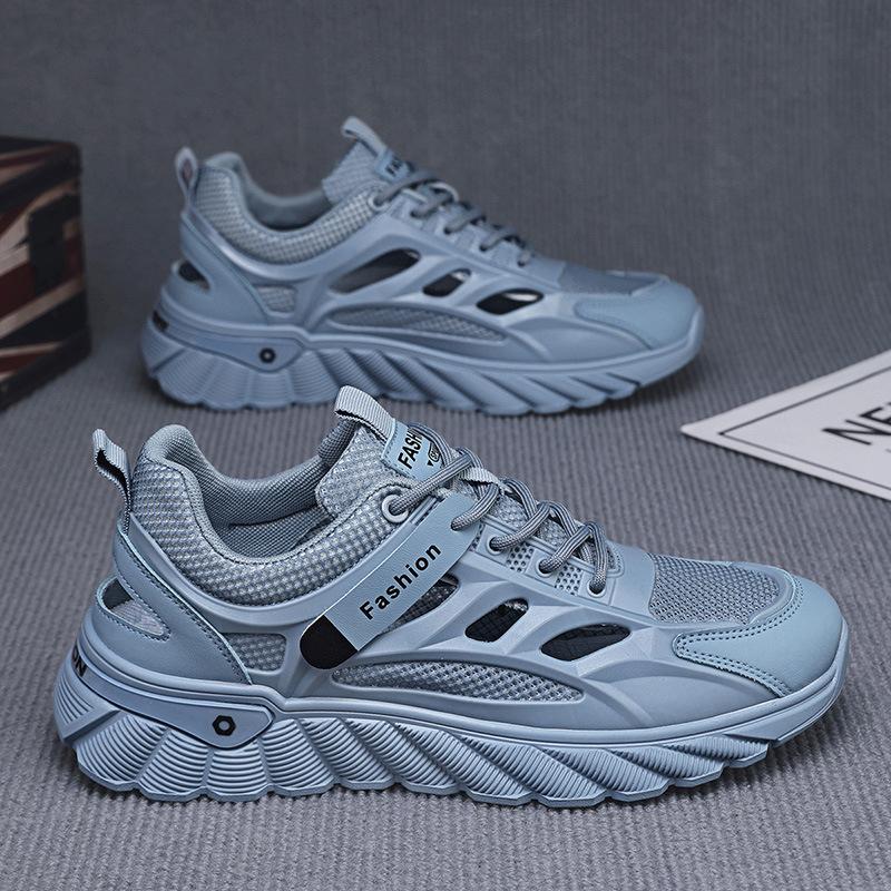Men's Shoes 2025 Summer New Men's Breathable Casual Hollow Thin Shoes Non-slip and Wear-resistant Sports Thick-soled Forrest Gump Shoes